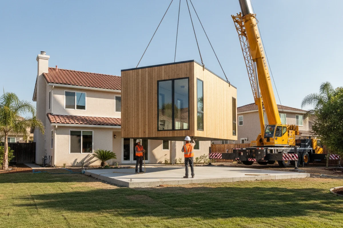 Prefab / Modular ADU Installation in Palo Alto